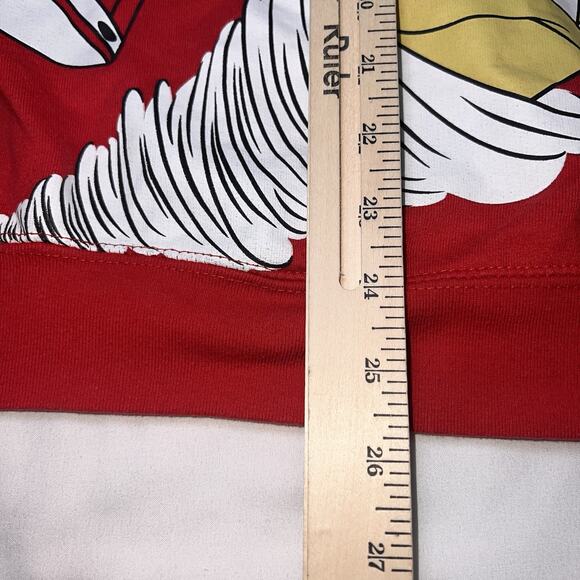 Looney Tunes Sweatshirt Youth Size XL 15-17 Red Wrap Around Graphic Pullover - Picture 8 of 14